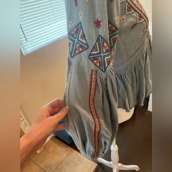 Free People Aria Embroidered Top - Picture 6 of 7